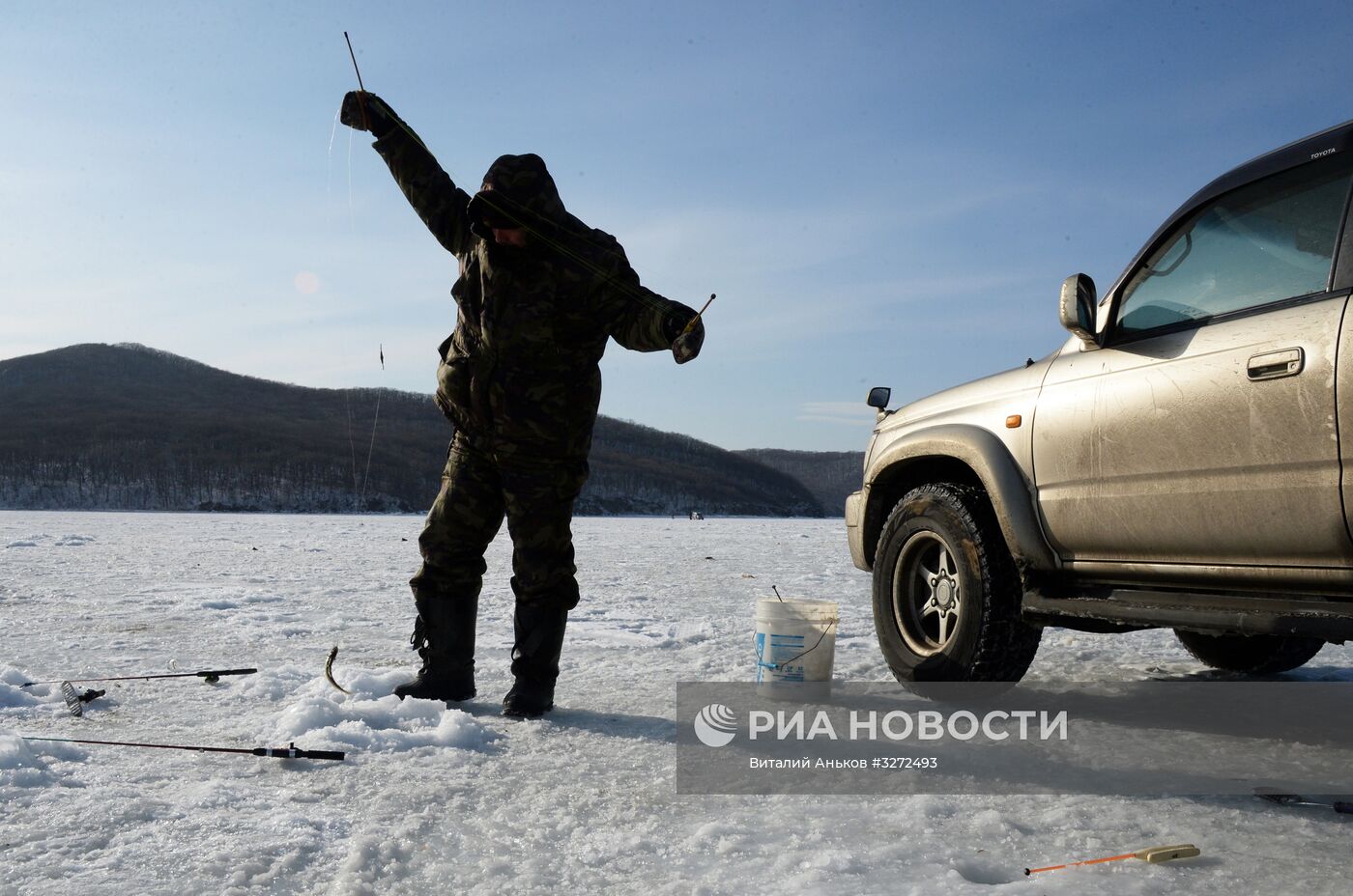 Зима на острове Русский