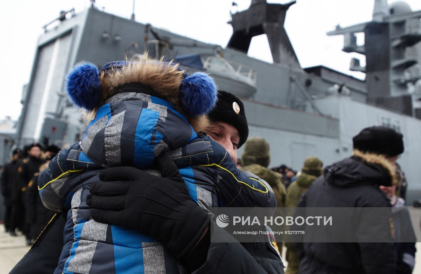 Встреча корветов "Сообразительный" и "Бойкий" в порту Балтийска