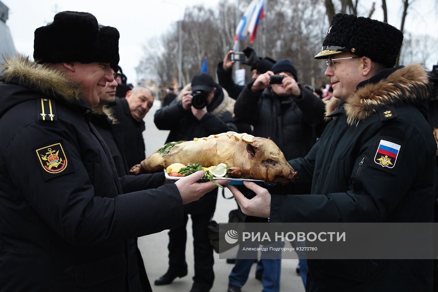 Встреча корветов "Сообразительный" и "Бойкий" в порту Балтийска