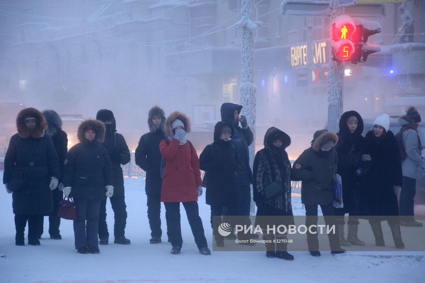 Сильные морозы в Якутии