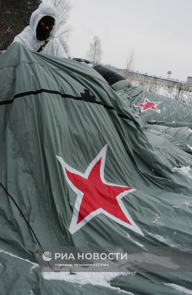 Учения инженерно-маскировочного полка в Московской области