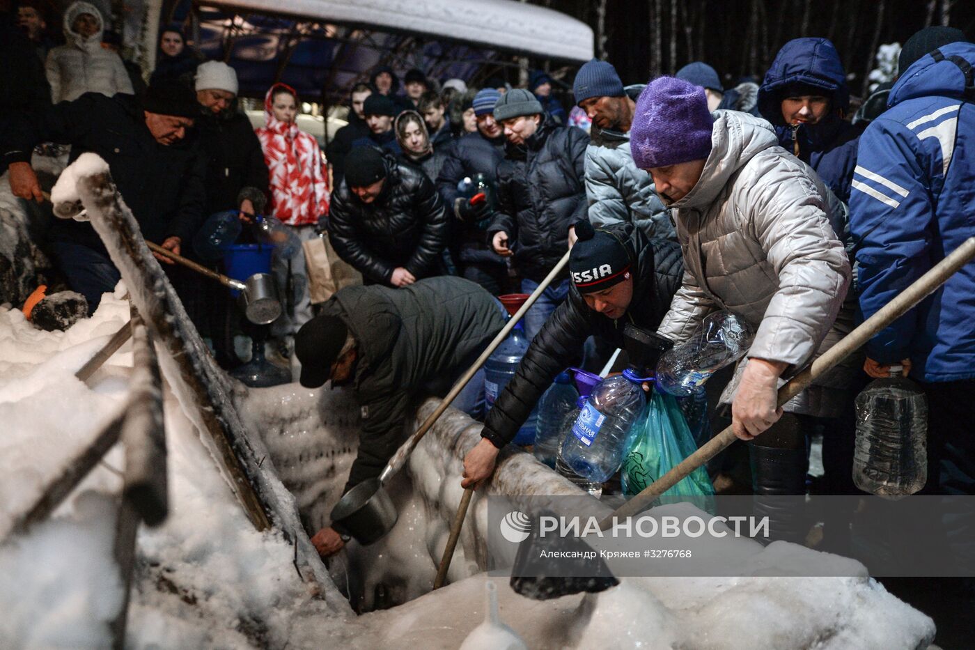 Празднование Крещения в городах России