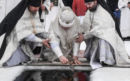 Празднование Крещения в Валдайском Иверском монастыре