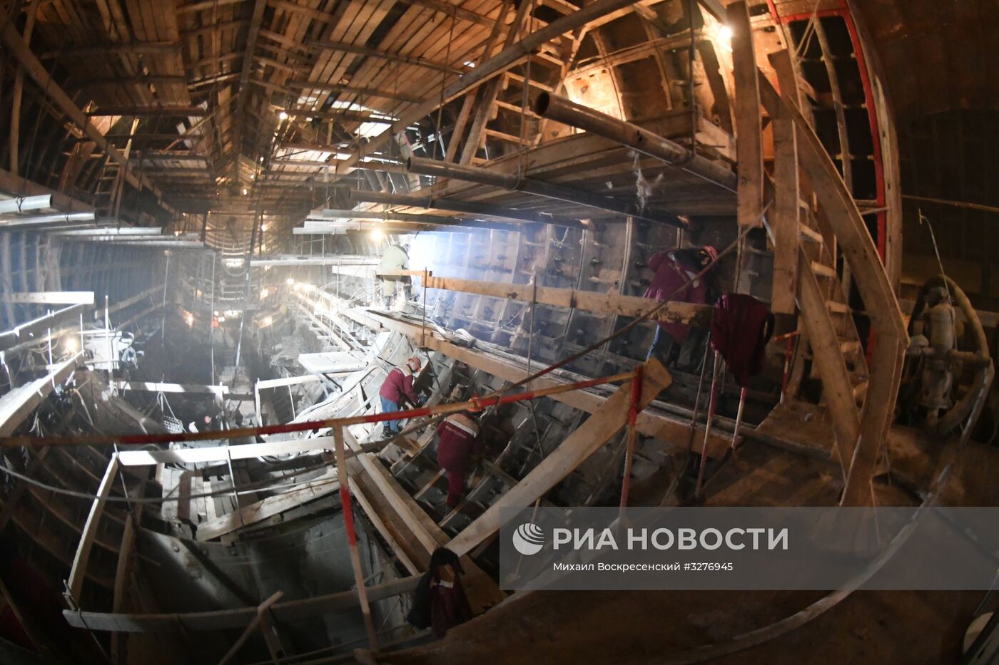 Строительство станции метро "Нижняя Масловка"