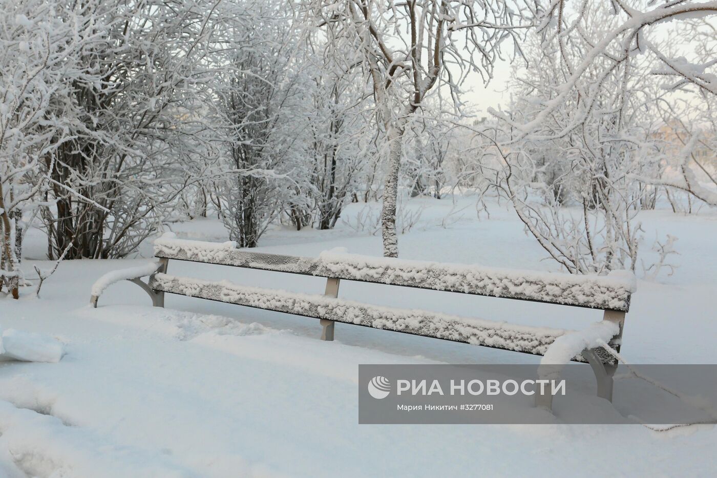 Сильные морозы в Норильске