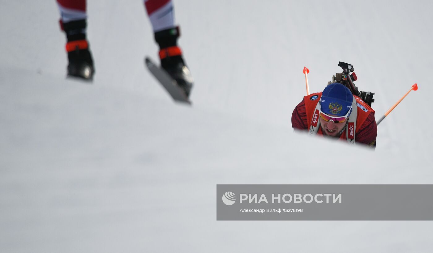 Биатлон. VI этап Кубка мира. Мужчины. Гонка преследования