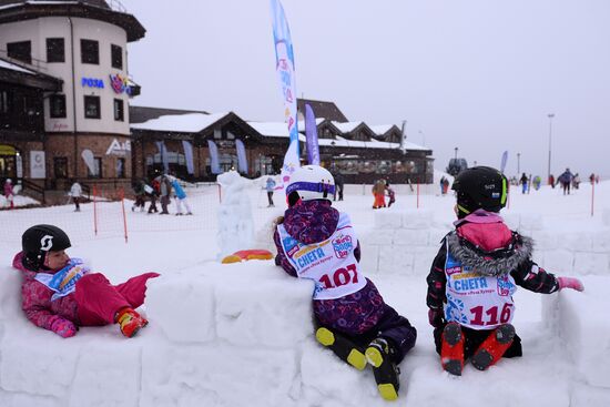 "День снега" на горнолыжных курортах в Сочи