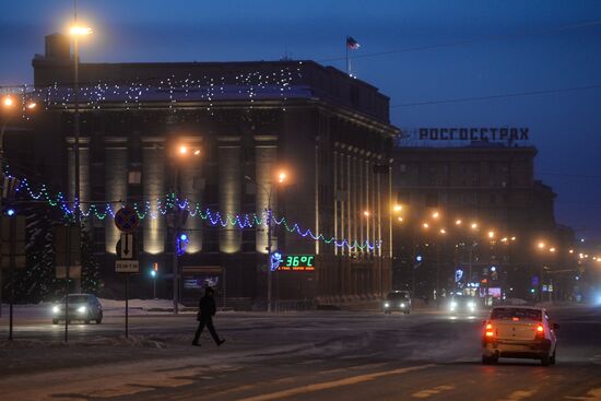 Морозы в Новосибирске