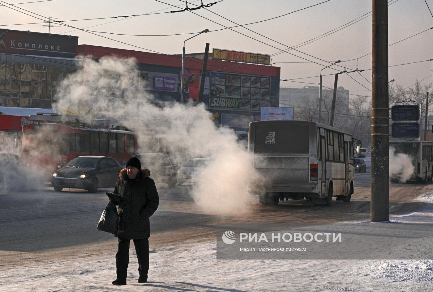 Мороз в Красноярске