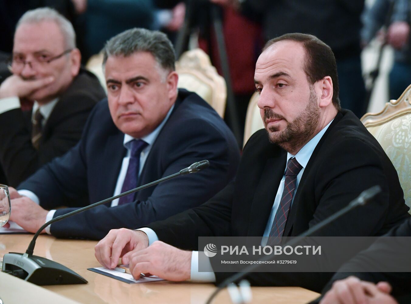 Встреча главы МИД РФ С. Лаврова с председателем СКП Н. Харири
