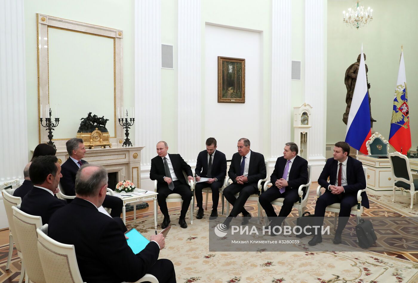 Встреча президентов РФ и Аргентины В. Путина и М. Макри