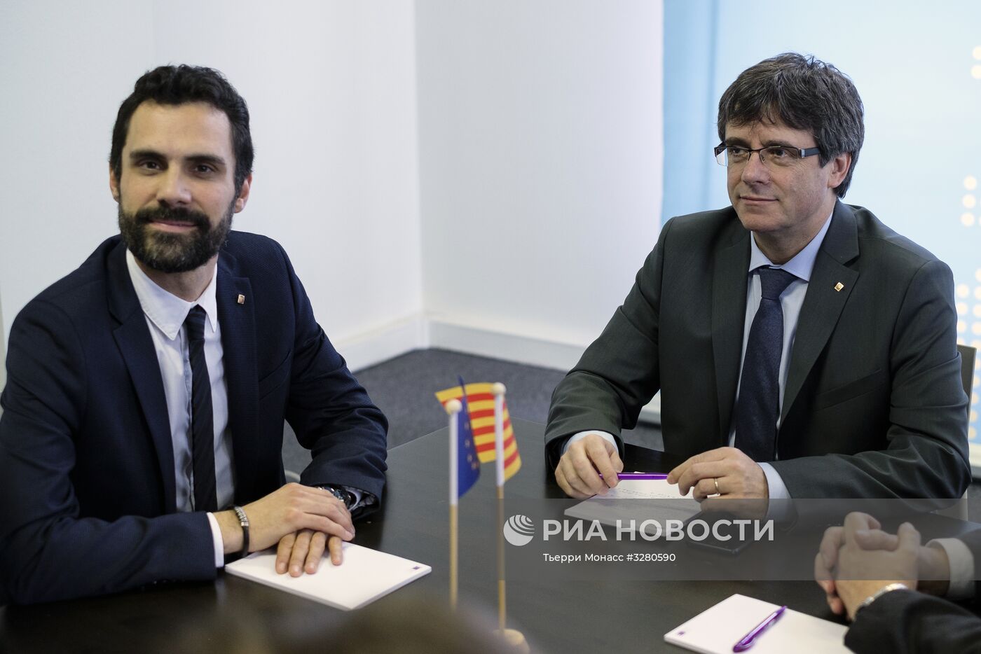 Встреча К. Пучдемона со спикером парламента Каталонии Р. Торреном в Брюсселе