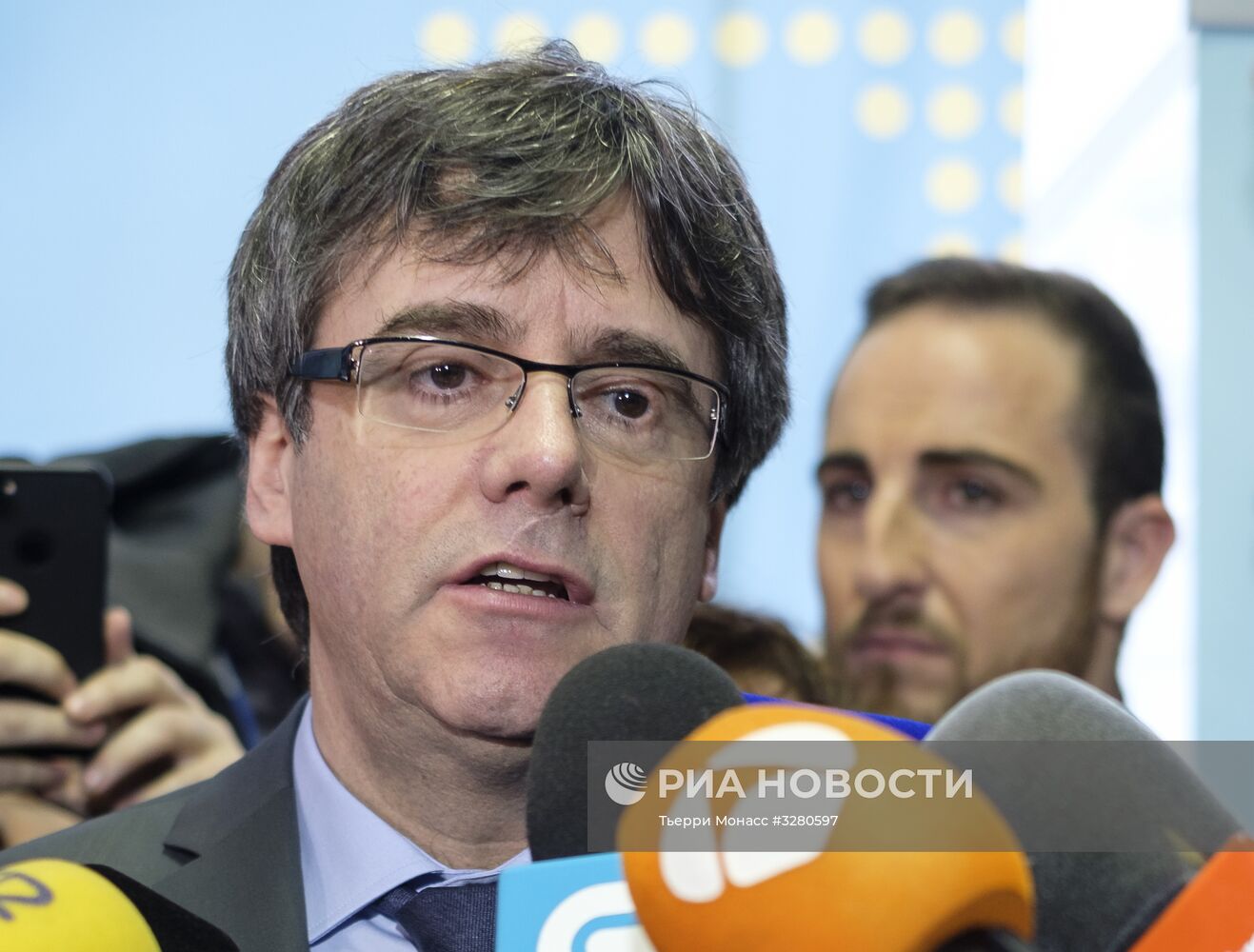 Встреча К. Пучдемона со спикером парламента Каталонии Р. Торреном в Брюсселе