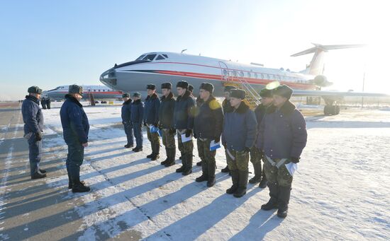 Учения курсантов военного училища штурманов в Челябинске