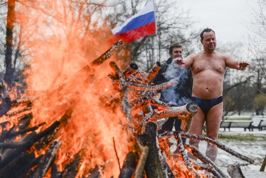 Заплыв, посвященный годовщине снятия блокады Ленинграда