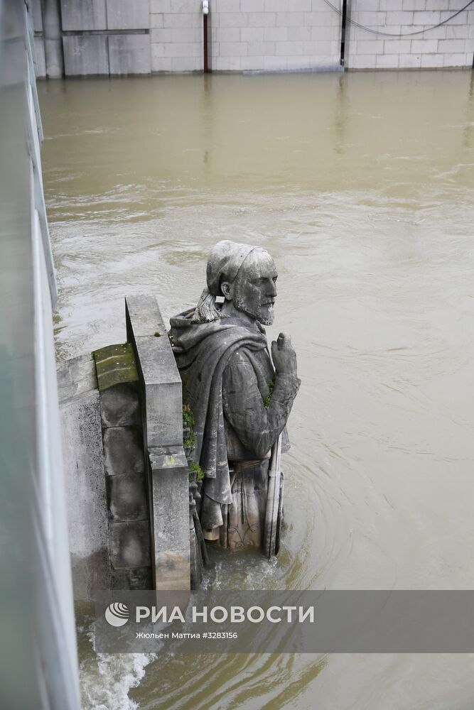 Уровень воды в реке Сене достиг пика