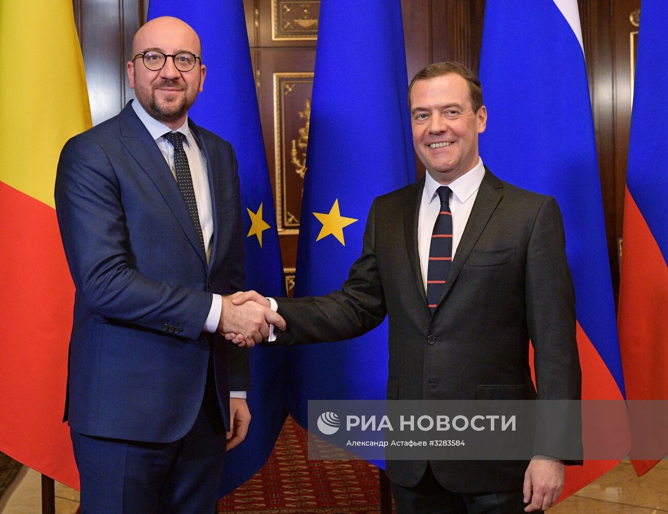 Премьер-министр РФ Д. Медведев встретился с премьер-министром Бельгии Ш. Мишелем