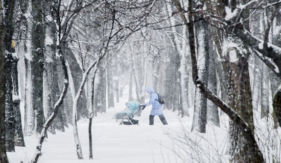 Снегопад в Москве