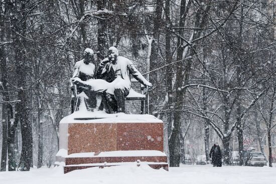 Снегопад в Москве