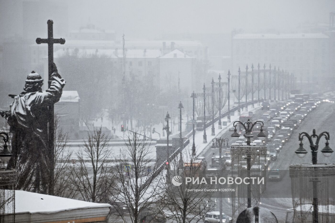 Снегопад в Москве