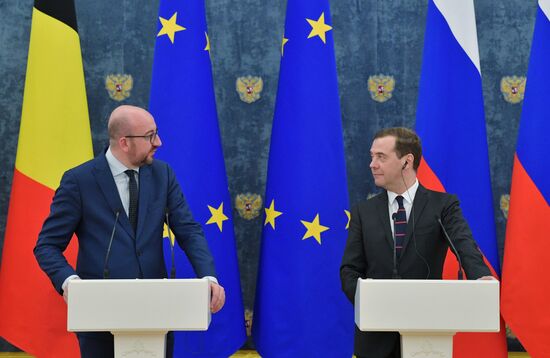 Премьер-министр РФ Д. Медведев встретился с премьер-министром Бельгии Ш. Мишелем