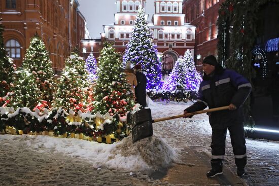 Снегопад в Москве