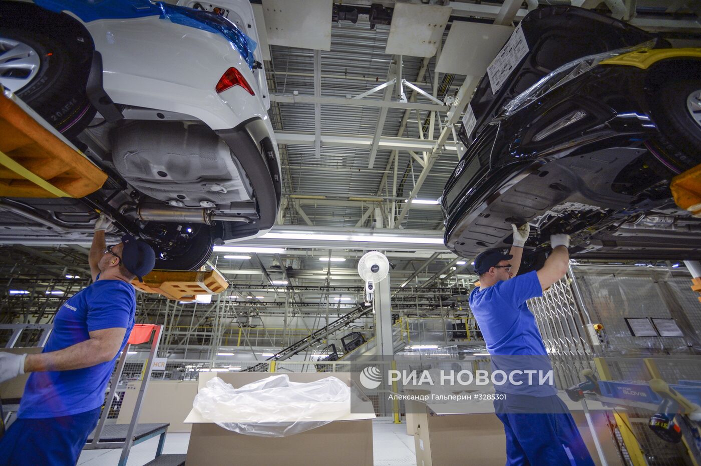 Церемония выпуска 1,5 млн. автомобиля на заводе компании Hyundai Motor в Санкт-Петербурге