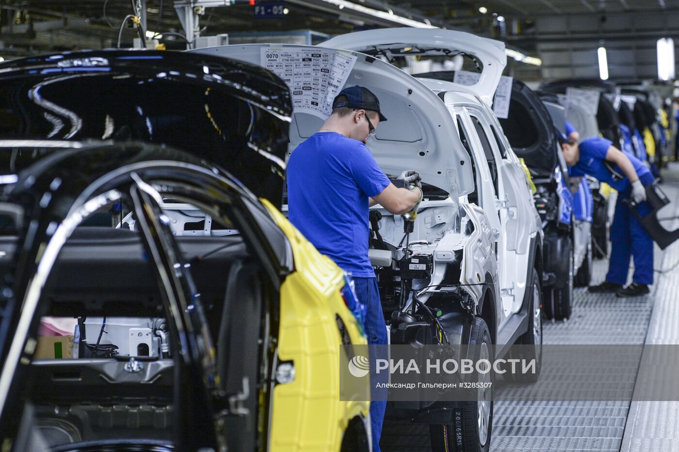 Церемония выпуска 1,5 млн. автомобиля на заводе компании Hyundai Motor в Санкт-Петербурге