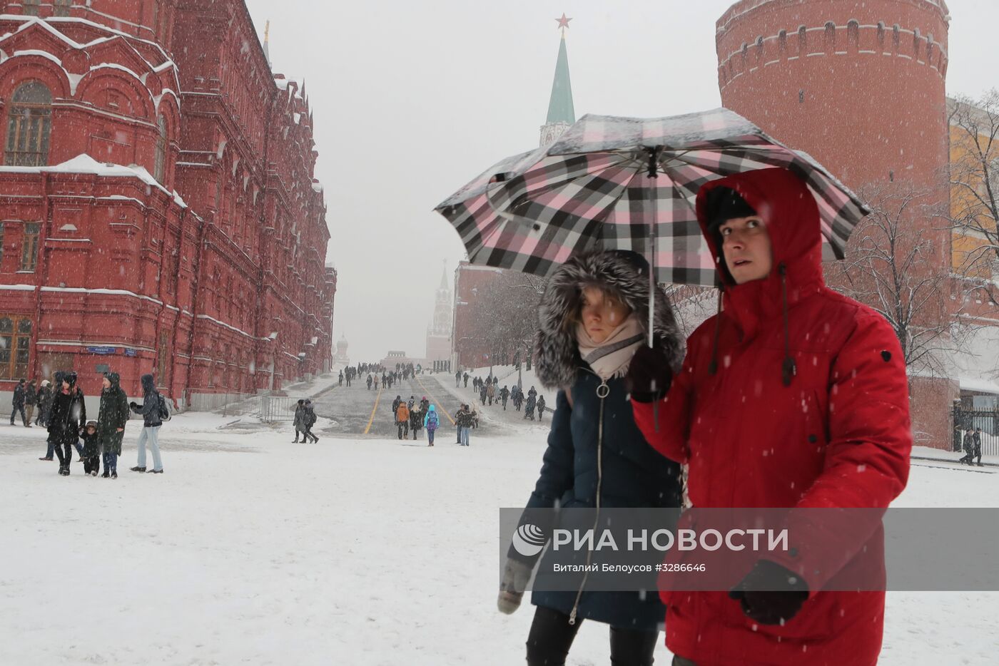 Снегопад в Москве