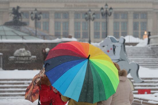 Снегопад в Москве