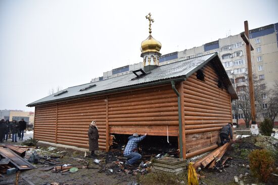 Церковь УПЦ Московского патриархата сгорела во Львове