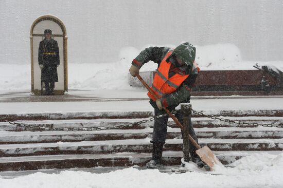 Снегопад в Москве