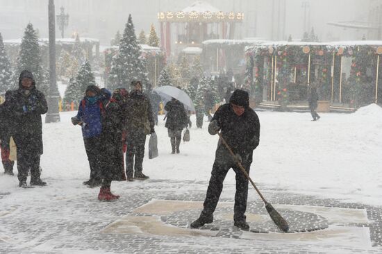 Снегопад в Москве