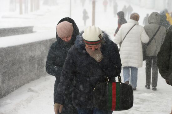 Снегопад в Москве