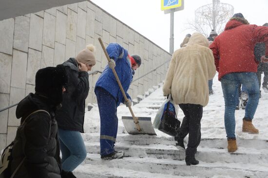 Снегопад в Москве