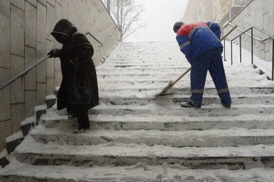 Снегопад в Москве