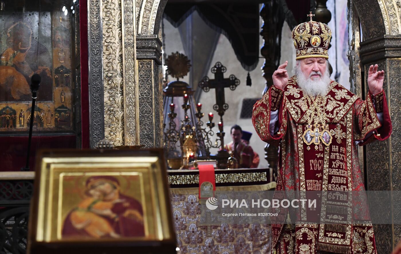 Патриарх Московский и всея Руси Кирилл совершил напутственный молебен для российской олимпийской сборной