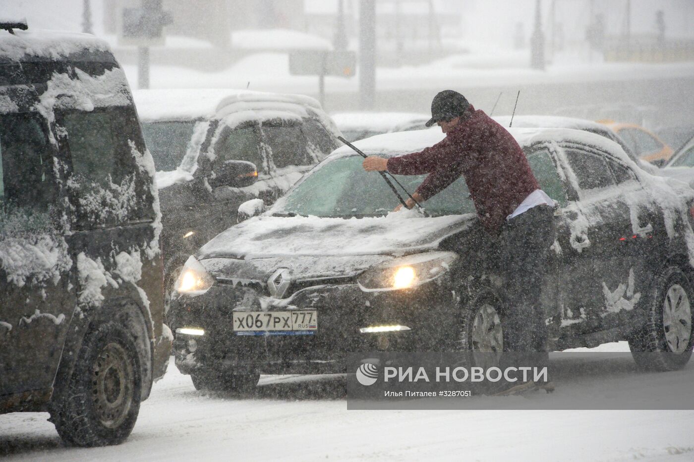 Снегопад в Москве