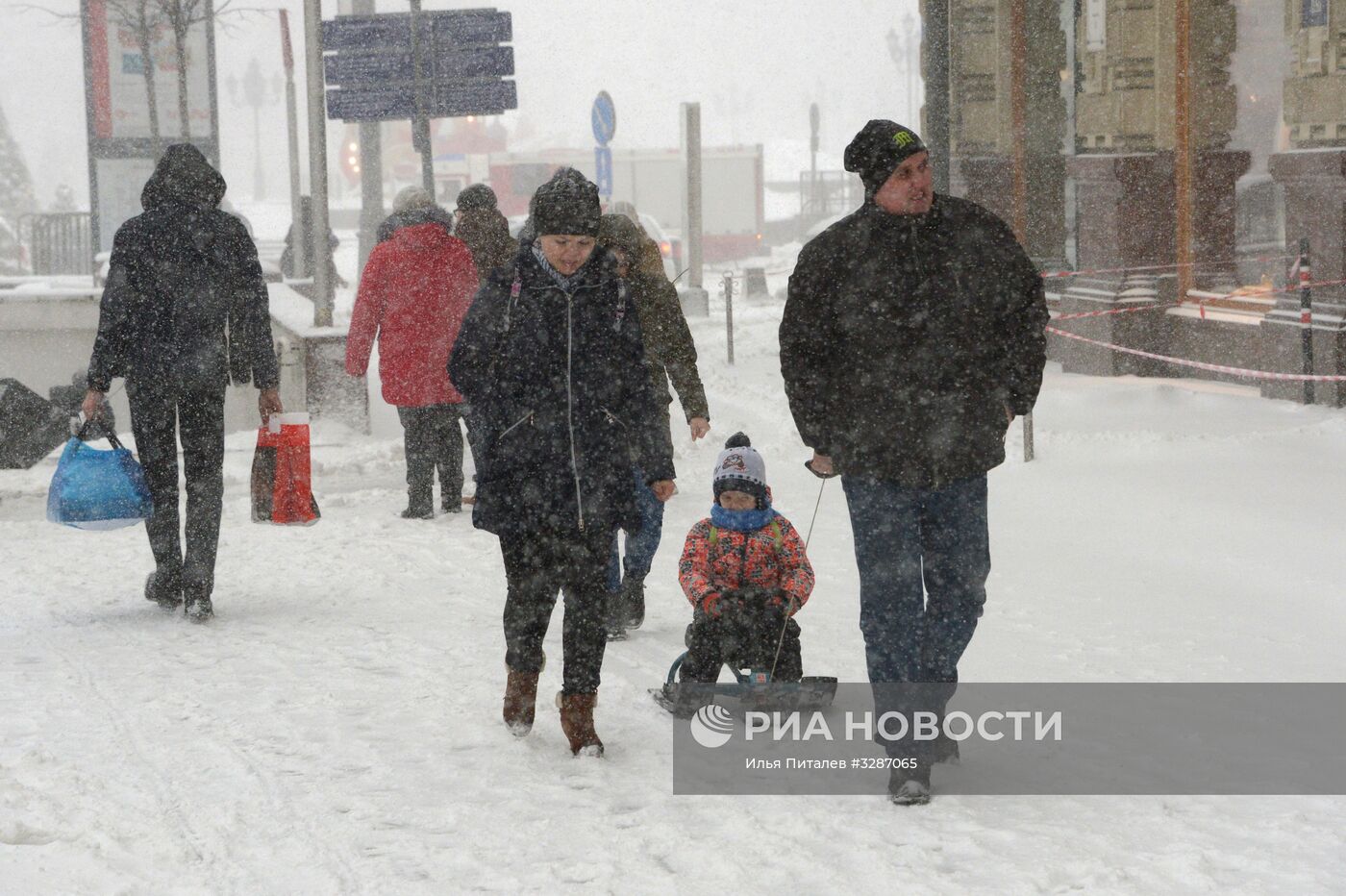 Снегопад в Москве