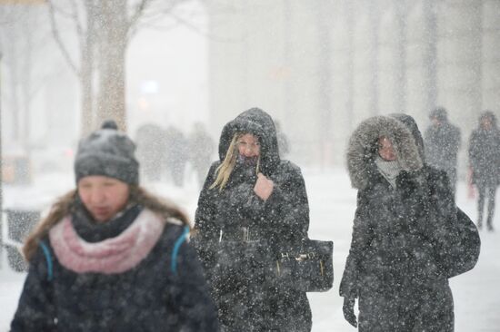 Снегопад в Москве