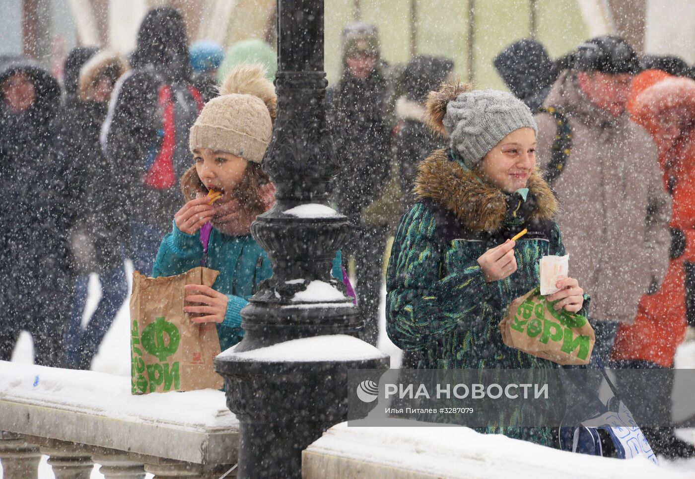 Снегопад в Москве