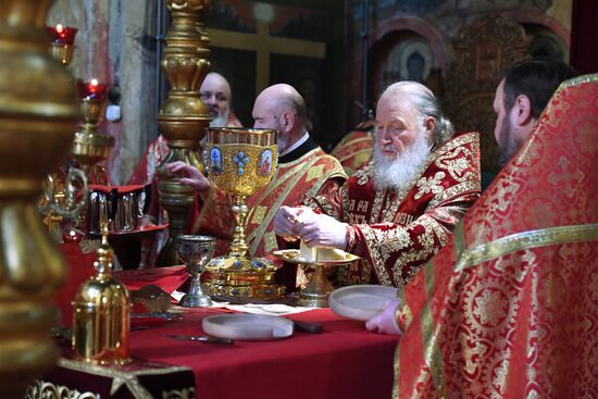 Патриарх Московский и всея Руси Кирилл совершил напутственный молебен для российской олимпийской сборной