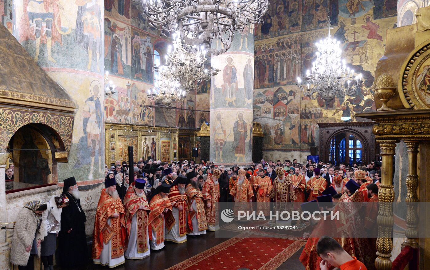 Патриарх Московский и всея Руси Кирилл совершил напутственный молебен для российской олимпийской сборной