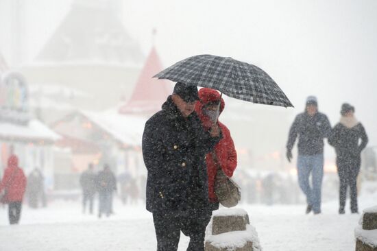 Снегопад в Москве