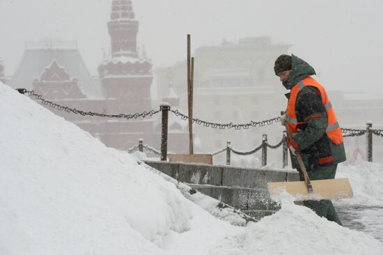 Снегопад в Москве