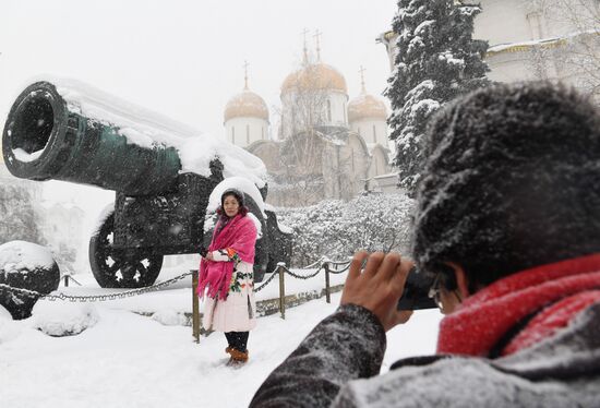 Снегопад в Москве