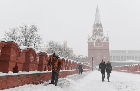 Снегопад в Москве