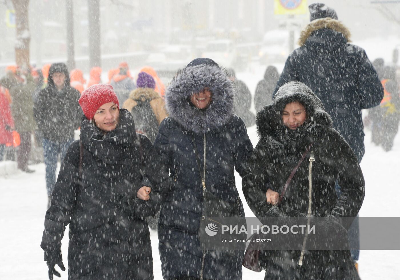 Снегопад в Москве