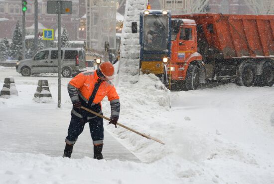 Снегопад в Москве