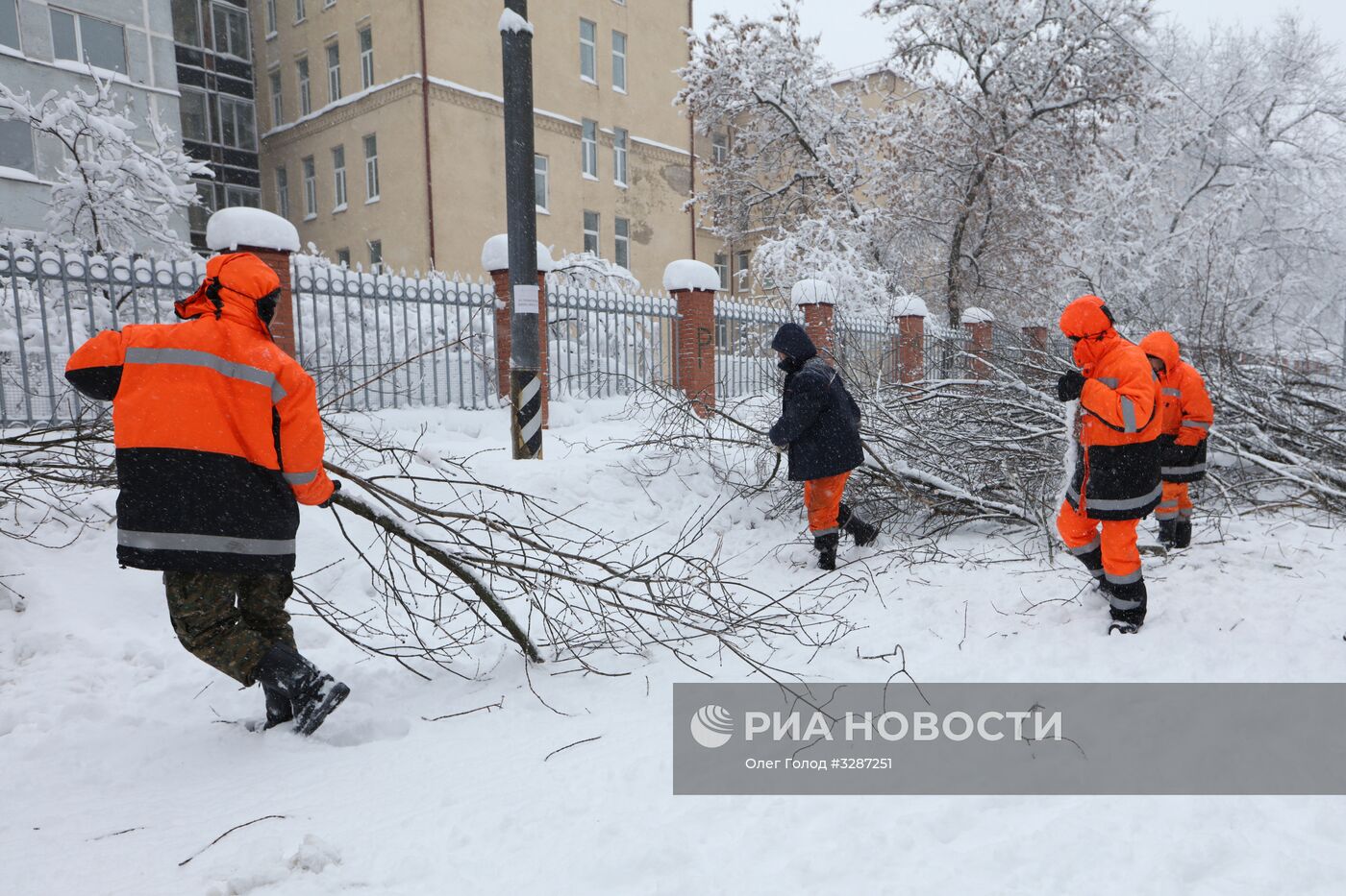 Снегопад в Москве